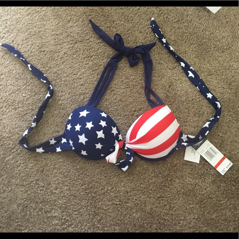 California Waves “American Flag” Bikini Top